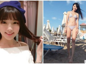 【球盟会】超甜美台灣空姐！可愛萌臉紅到日本，「比基尼美腿照」真的太殺了！
