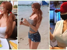 【球盟会】好巨大!餐廳巧遇「白皙爆乳妹」衣服都快撐破了!超害羞「透視畫面」真的好邪惡喔…