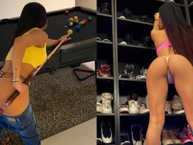 【球盟会】暗黑潮流女神「圓潤翹臀」憋壞了 打球打到脫褲…蜜桃解封嬌喊:舒服~