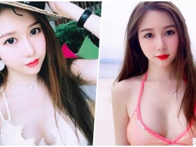 【球盟会】正妹海邊中路大開,「超雪白美肌」看了口水狂流啊!