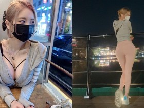 【球盟会】天菜級正妹湖邊夜跑,「緊身褲蜜桃臀」背影超殺!沒想到正面也好辣又好兇啊~