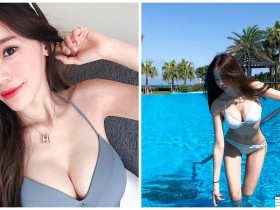 【球盟会】網拍正妹「身材太兇爆」!低頭劃水「飽滿美乳」要蹦出了!