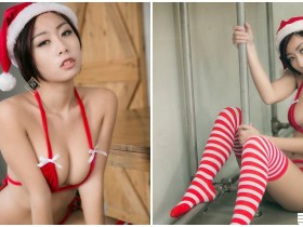 【球盟会】爆乳耶誕內衣超噴血,「火辣曲線」讓人想把綁帶解開啊!