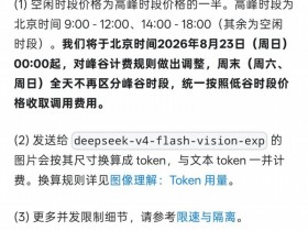 【球盟会】【DeepSeek API 峰谷计费规则调整:周六/日全天按低谷时段收费】