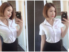 【球盟会】好兇暴!巨乳妹子把襯衫撐好滿,「緊繃畫面」辣到受不了…