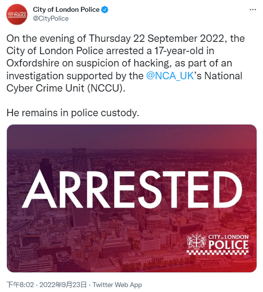 传闻：泄露《GTA6》黑客已被伦敦市警方逮捕，正在拘留