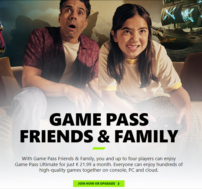 【球盟会】Xbox 公开朋友&家庭会员计划