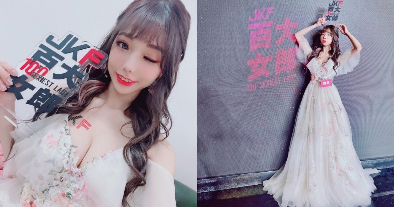 甜美小公主「啾啾」百大女郎獎拿不完！小禮服秀「雪白美乳」不愧是最佳話題！