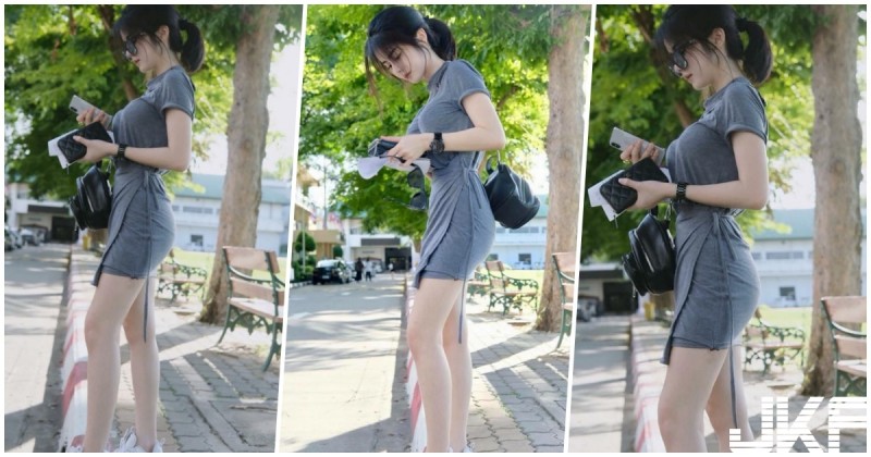 【球盟会】好辣！路上正妹「白嫩長腿」曲線好辣，緊繃「養眼側乳」網友瘋狂搭訕了！