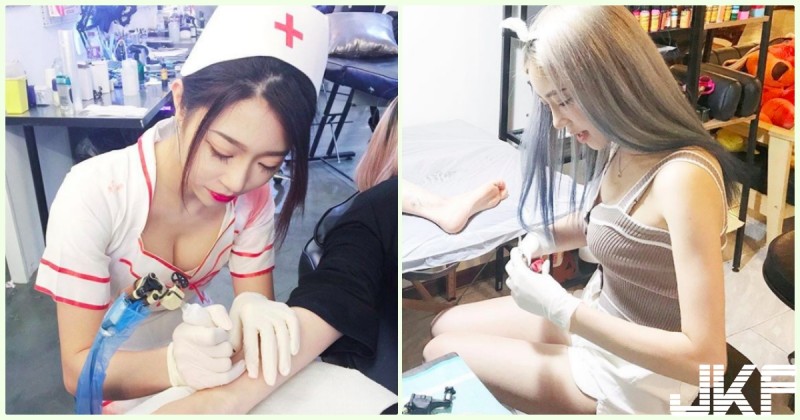【球盟会】網路瘋傳「正妹刺青師」極品高顏值讓人戀愛！超可愛「美乳視角」讓人受不了…