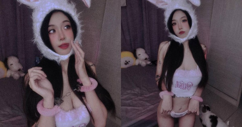 【球盟会】性感雪乳正妹「Nami」化身好運兔兔，曼妙曲線讓人心動！