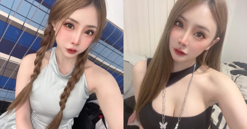 【球盟会】正妹「瑜寶寶」自拍時胸型好辣，低胸裝展現「白嫩美肌」！
