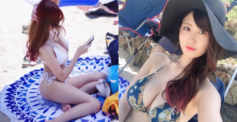【球盟会】昔日「海灘巨乳妹」又引起肉搜　一年過去感覺又更大了啊…
