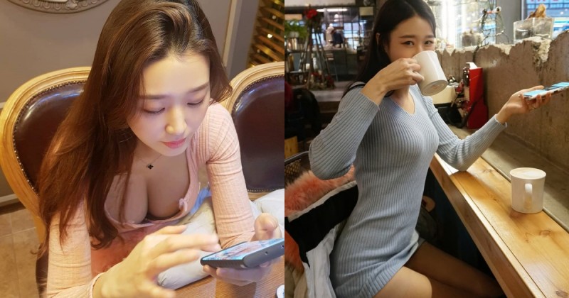 【球盟会】白皙美胸妹「爆乳喫茶」現場奶香濃！日常穿搭還是「絕對領域」的王者啊！