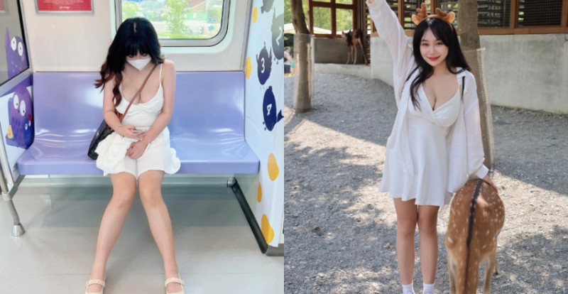 【球盟会】到站叫一下！童顏巨乳女大生「Kelly小九九」爆奶搭捷運