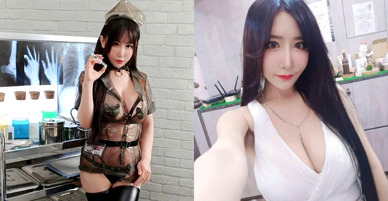【球盟会】俏麗小護士「星野優」透視制服大玩「美乳穿幫秀」，男粉血壓狂飆就想給她打一針！