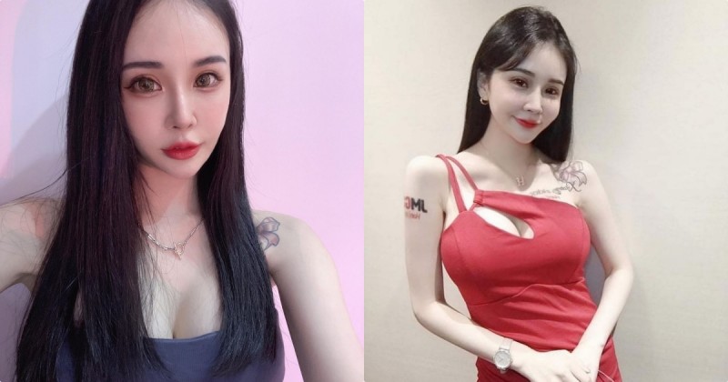 【球盟会】正妹「瑄妹」紅色禮服超爆乳，胸前挖空「白嫩美乳」成焦點！