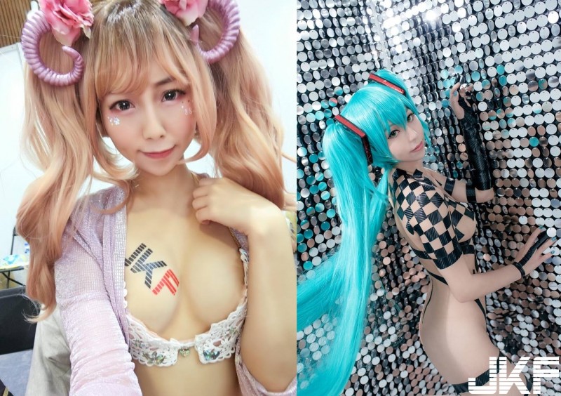 爆乳Coser「星諠ㄒㄩㄢ」騷扮初音未來　「全裸入鏡」只用膠帶黏重點部位