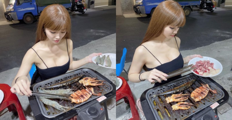 【球盟会】鄰居正妹「爆乳BBQ」好火辣　仔細看是最性感英文教師！