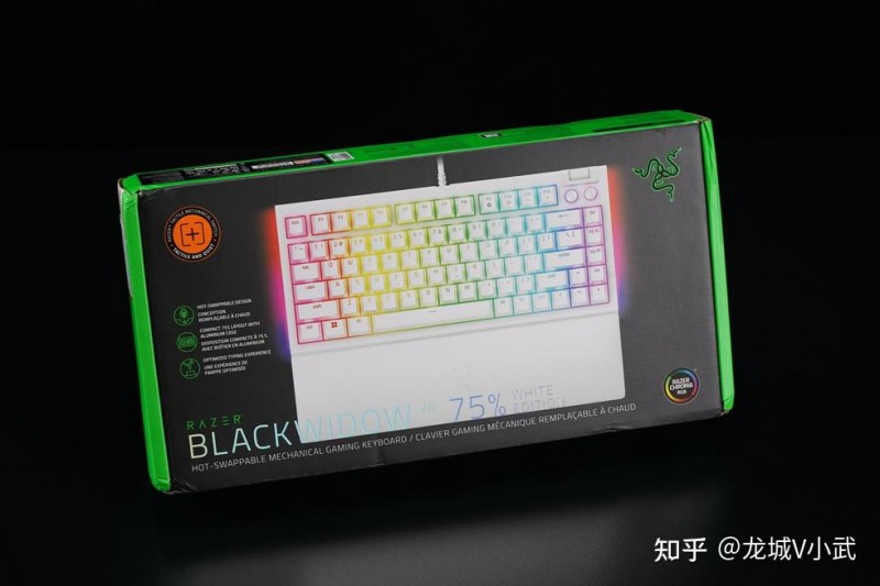 全键热插拔游戏键盘—RAZER 雷蛇黑寡妇蜘蛛 V4 75% 开箱体验