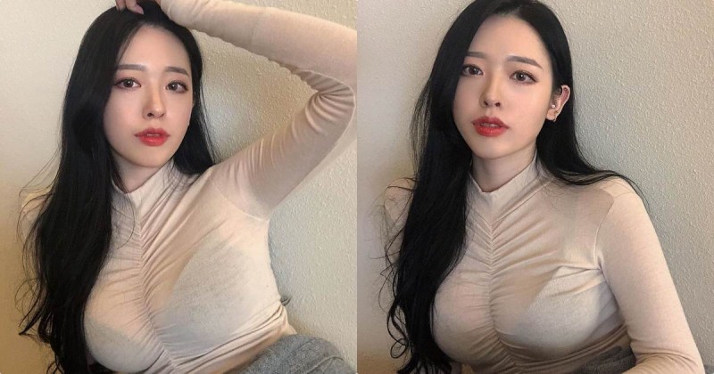 【球盟会】正妹「豐滿美乳」要撐爆透膚衣，兩顆乳球形狀太邪惡了！