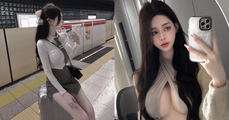 【球盟会】「巨乳JK」日本站台等電車！超發育雙峰和白嫩美腿讓人想搭訕