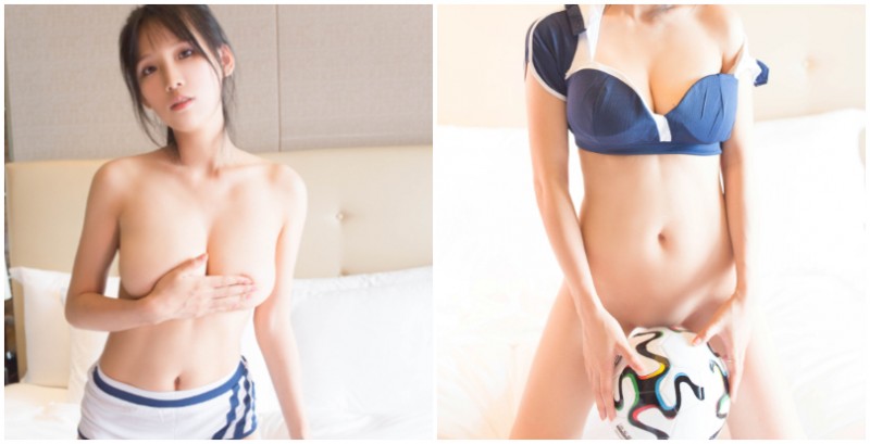 【球盟会】足球就是要脫光在床上踢！「爆乳正妹」上空又下空的激情誘惑！