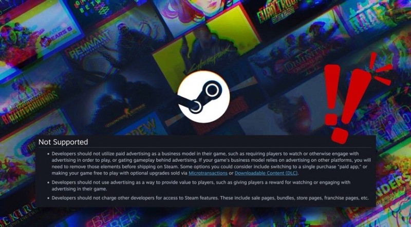 V社在Steam实行广告新规，禁止所有强迫玩家看广告的游戏