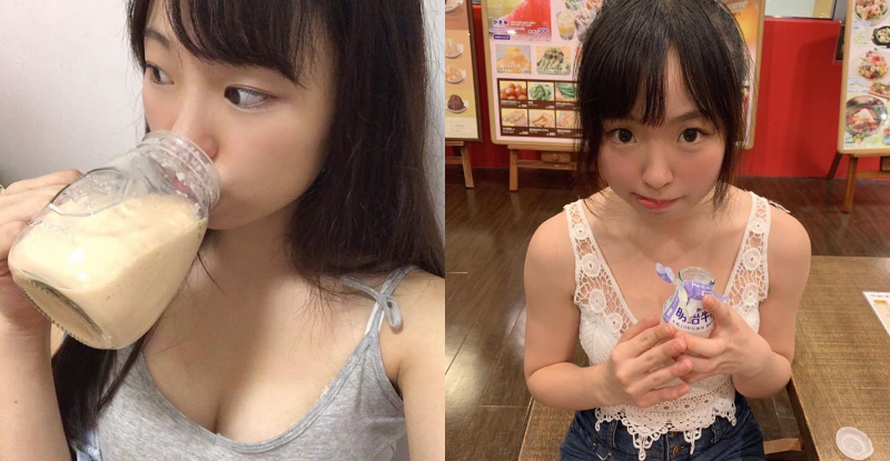 【球盟会】童顏巨乳妹「晴兒」喝奶補奶效果棒　露出大份量奶球展現進補成果