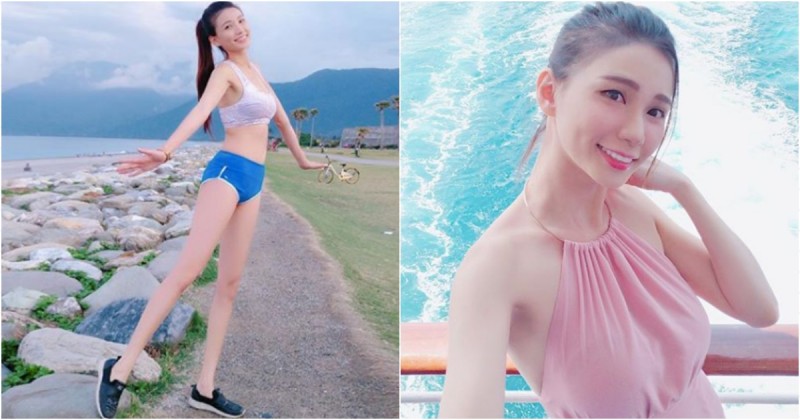 【球盟会】整片都是腿！超強大「美腿女神」Candice腿長110cm，出外遊玩也不忘曬曬長腿