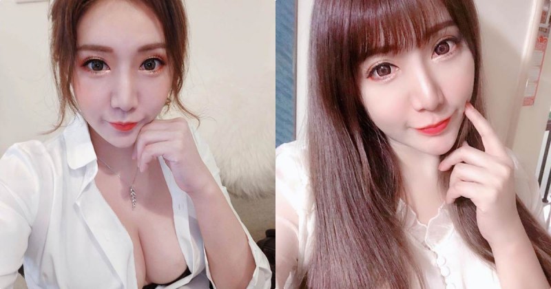 【球盟会】大眼E奶外拍正妹「簡優優」，襯衫太小「美乳直接蹦出」！