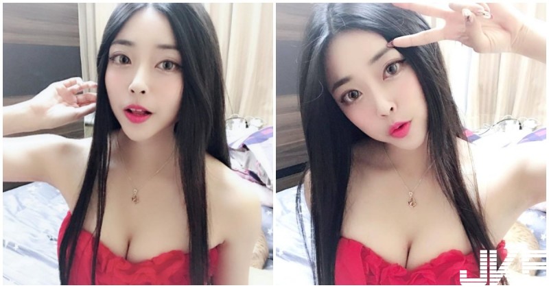 【球盟会】性感正妹「迷人溝線超惹火」,酥胸一露就讓人著迷啊!