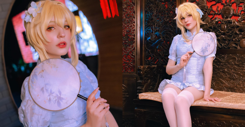 【球盟会】正妹Coser烏克蘭基因混搭日本魂　白皙嫰肌高顏值+二次元日系裝扮很可以