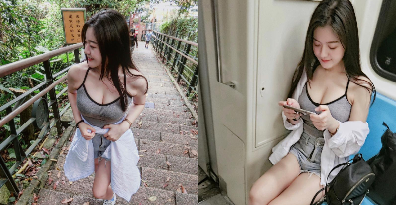 【球盟会】最火辣櫃姐「Judy Chiu」爆乳登山　細肩帶快撐不住飽滿乳量！