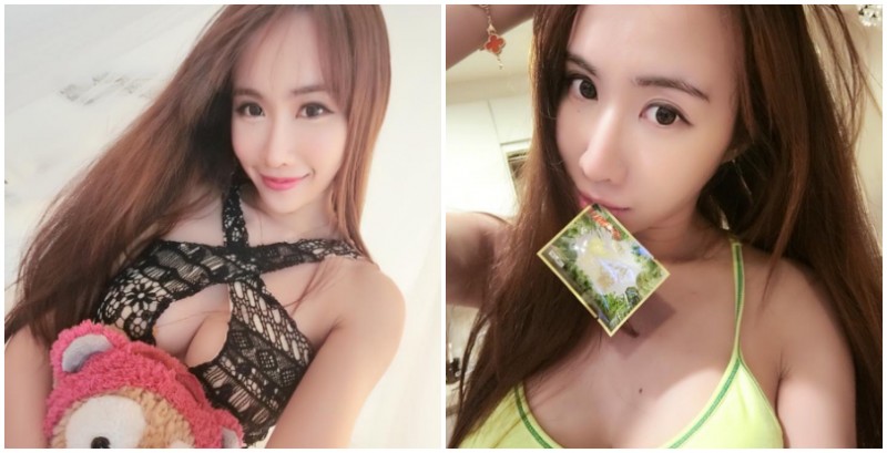 【球盟会】「爆乳正妹」中路大開！嘴巴還叼著什麼的暗示，福利太多根本看不完！