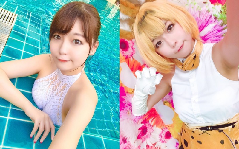 【球盟会】超萌系Coser「千都ちひろ」櫻桃小嘴嘟起來超可愛　細緻「雪白蜜腿」更是肉感十足啊