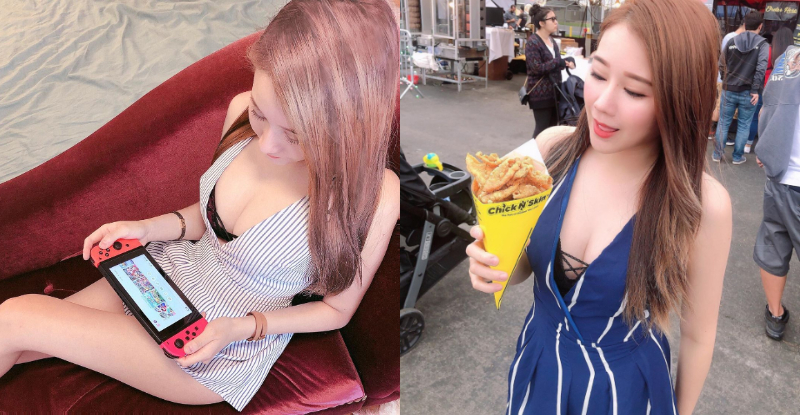 【球盟会】人氣主持「俞婷Ting Chen」打電動猛擠「深美事業線」，銷魂曲線讓人眼超癢！