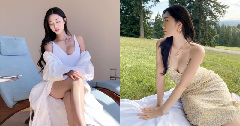 【球盟会】好誘惑！正妹「Darlene」愛穿低胸洋裝野餐，超邪惡視角實在好犯規！