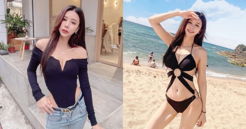 【球盟会】政大高材生「李小荻」海邊火辣解放，惹火比基尼「曲線好狂」！