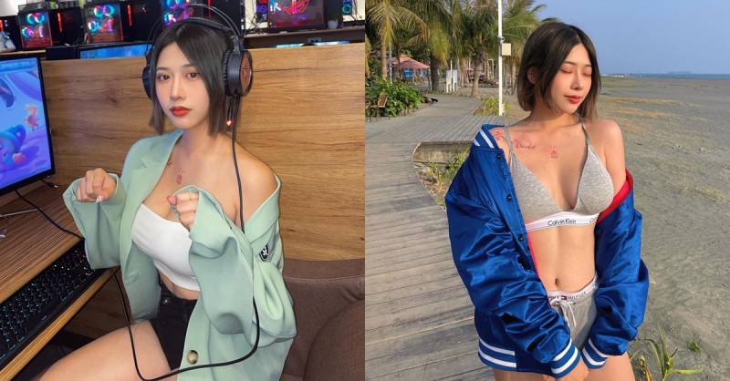 【球盟会】中路單挑！網咖出沒短髮女大生「Helen」，火辣平口裝波濤洶湧！