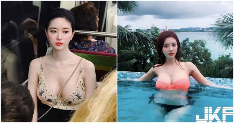 【球盟会】火辣姐姐「胸部比臉大」，核彈級美乳泡水都要滿出來了！
