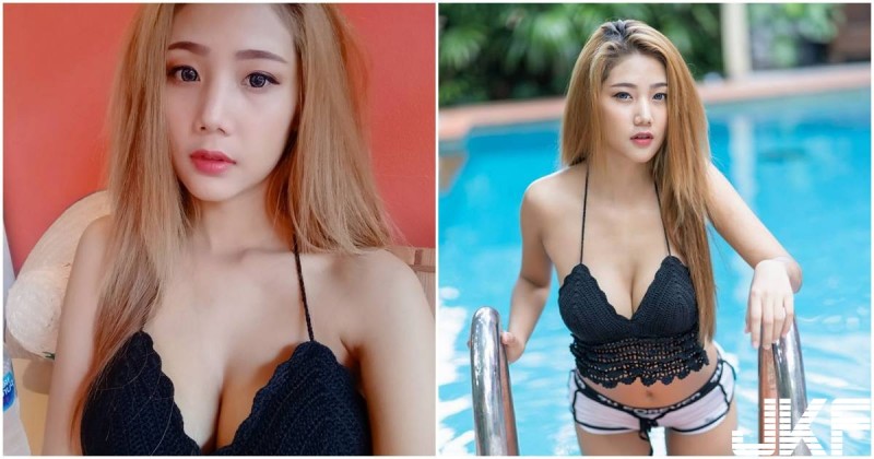【球盟会】童顏正妹黑色爆乳誘惑，火辣曲線「美乳要爆出了」！