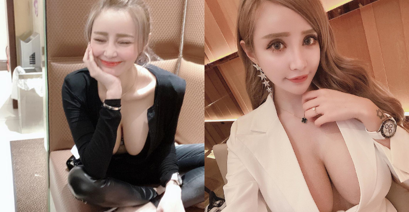 【球盟会】一個ω的形狀！巨乳甜心「元欣」一彎腰豐滿美乳因地心引力形成隧道