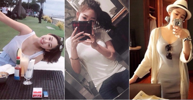 【球盟会】賣場捕獲「鄰家系女孩」！逆天美腿背影讓人戀愛，鏤空背心「隱乳」從旁溢出…