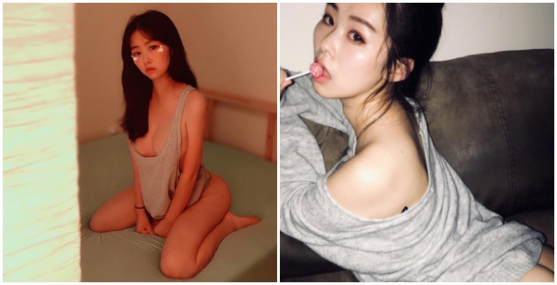 【球盟会】天氣太熱不想多穿！「爆乳正妹」在家展露美乳美臀曲線，當她室友一定很幸福！