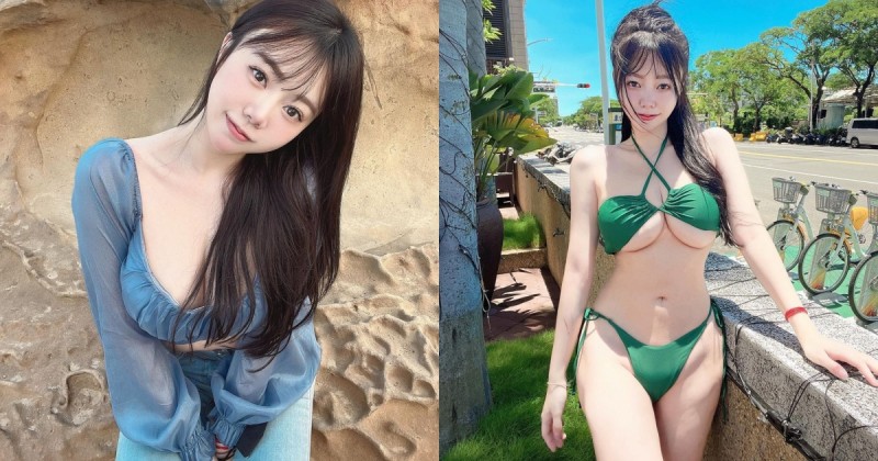 【球盟会】誇張辣！小隻馬正妹「米米」爆乳比基尼出沒！超狂設計露出「人字奶弧度」！
