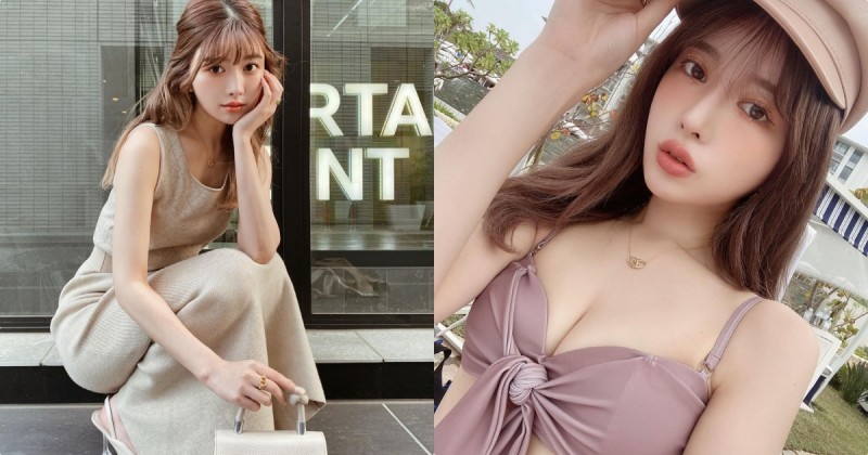 【球盟会】豐唇麻豆「胸前蝴蝶結有深溝」，嘴唇微嘟「畫面好誘惑」！