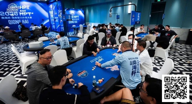 【EV扑克】第二届HPT®南海杯 | 主赛第一轮B组71人参赛20人晋级，陈贤术19.15万记分牌领跑