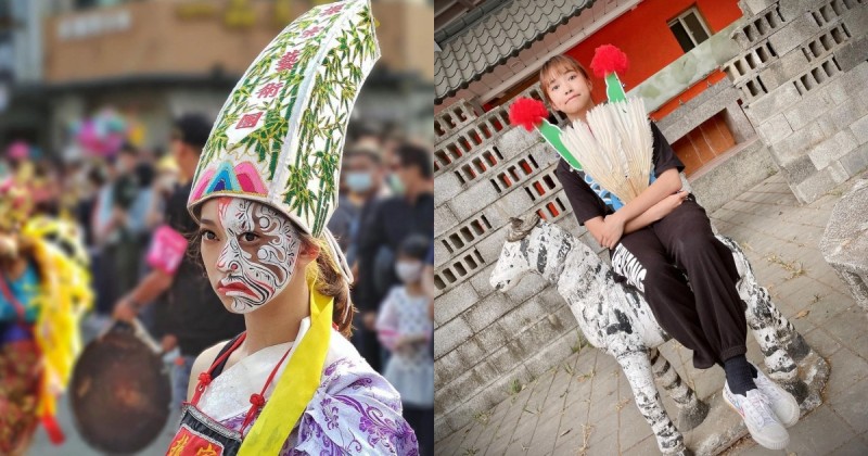 【球盟会】女八家將出陣啦！「陣頭少女」花花眼神好犀利，網友驚嘆：女家將我可以！