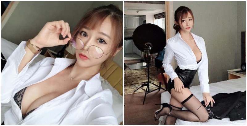 【球盟会】同事這麼辣沒辦法上班啦！「台版明日花」穿襯衫就是不扣好，男同事都無法專心